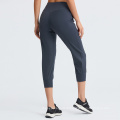 Mesdames Capri pantalon avec téléphone Pocket Capri Joggers Gym rapide Dry Capri Pantal